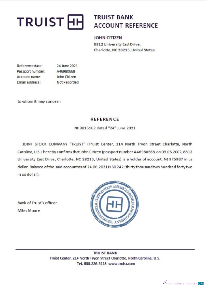 Download USA Truist bank reference Photoshop template